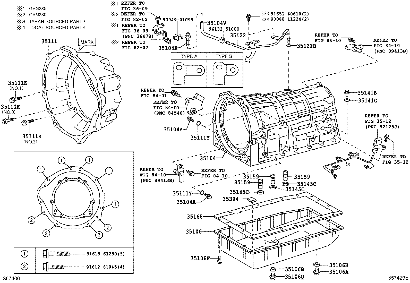 Transmission Case & Oil Pan