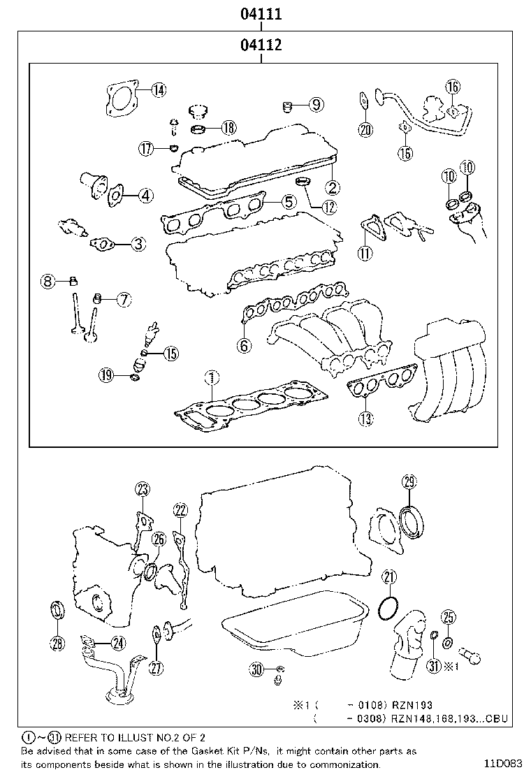 Engine Overhaul Gasket Kit