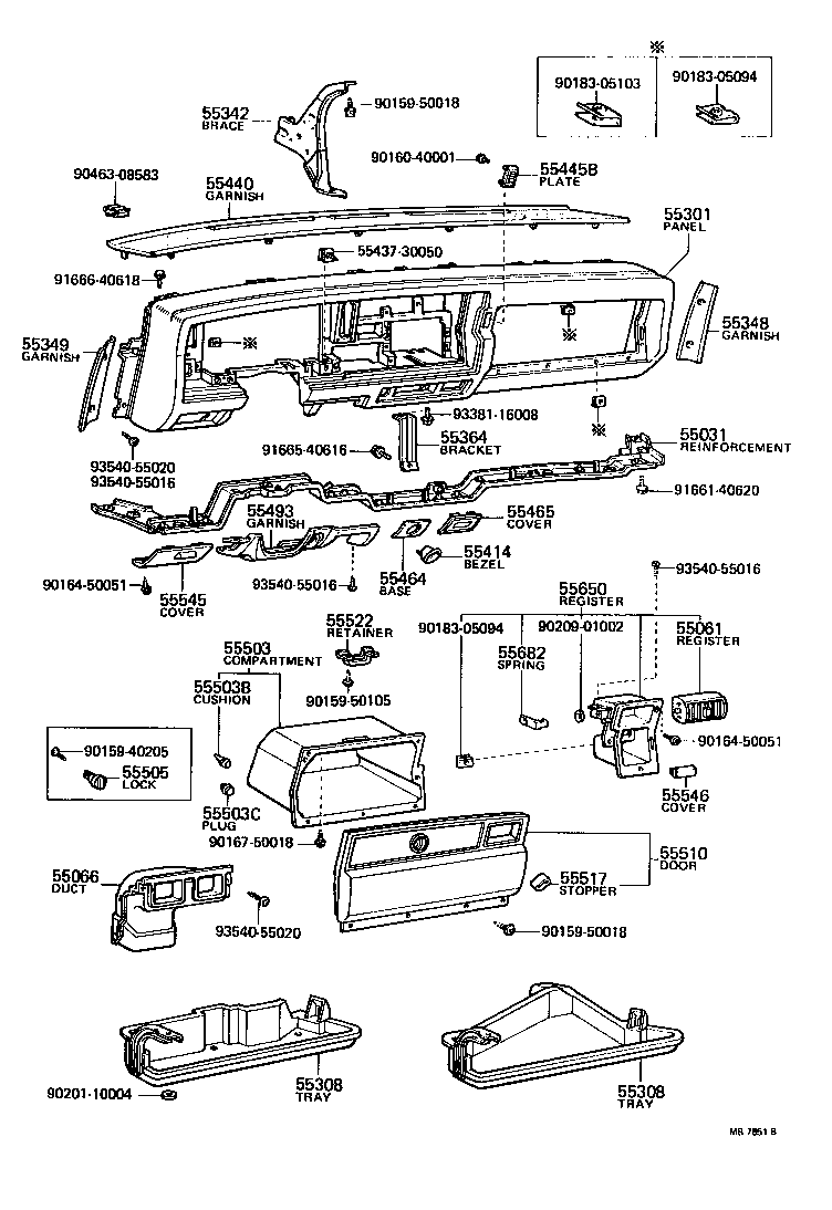 Instrument Panel Glove Compartment