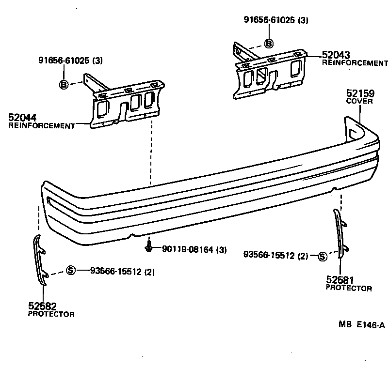 Rear Bumper & Bumper Stay