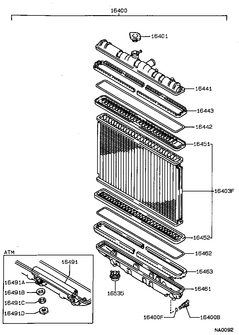 Radiator Water Outlet