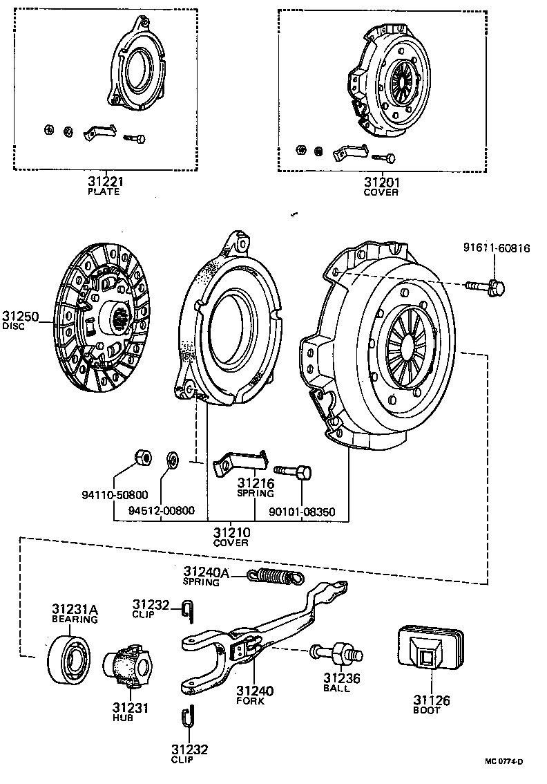 Clutch & Release Fork