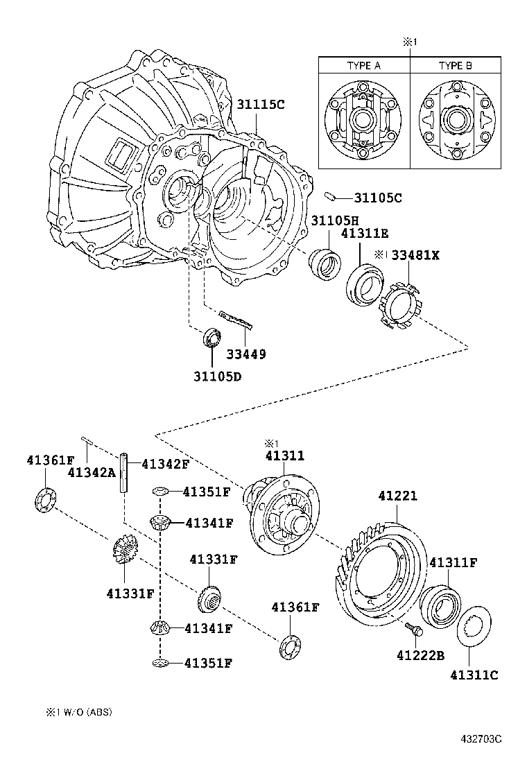 Front Axle Housing & Differential