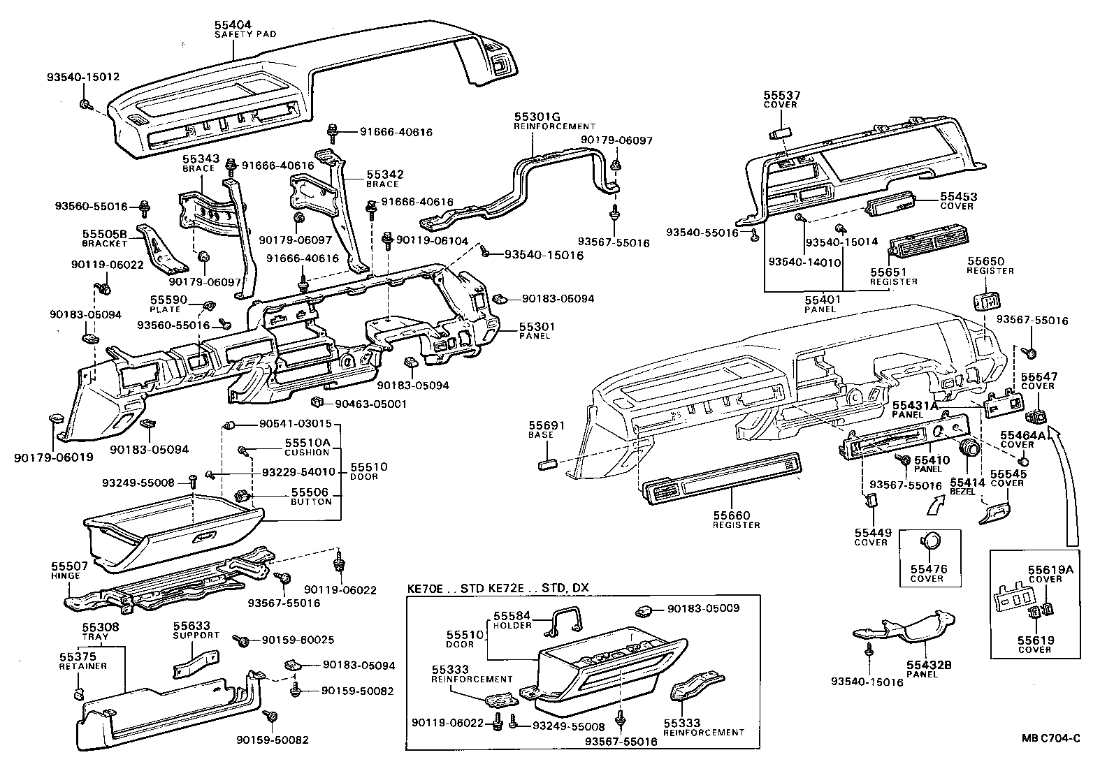 Instrument Panel Glove Compartment