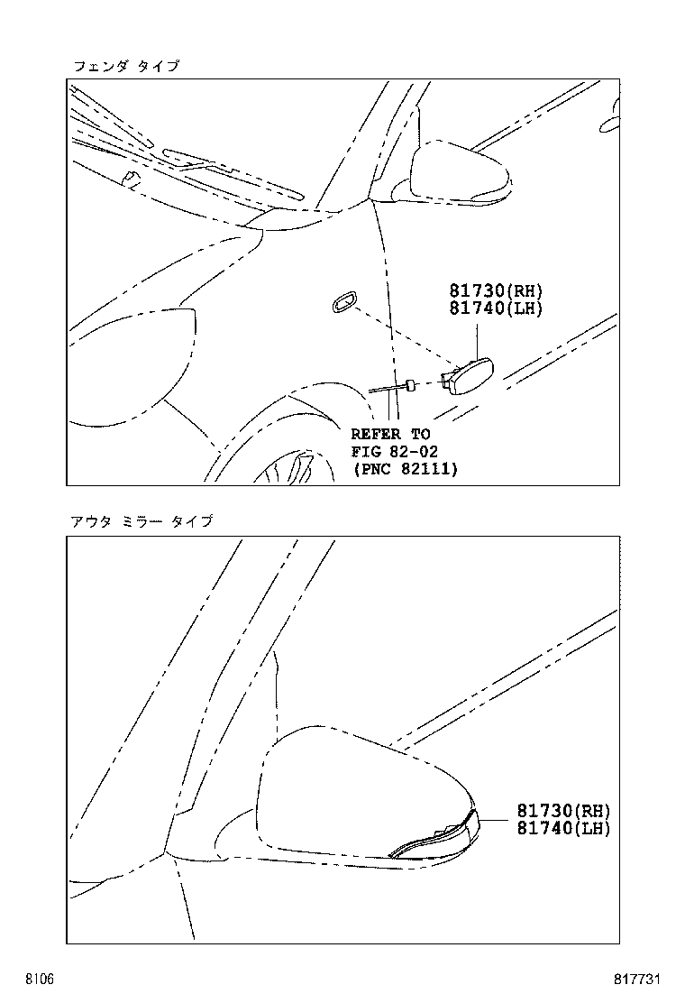 Turn Signal Lamp & Outer Mirror Lamp