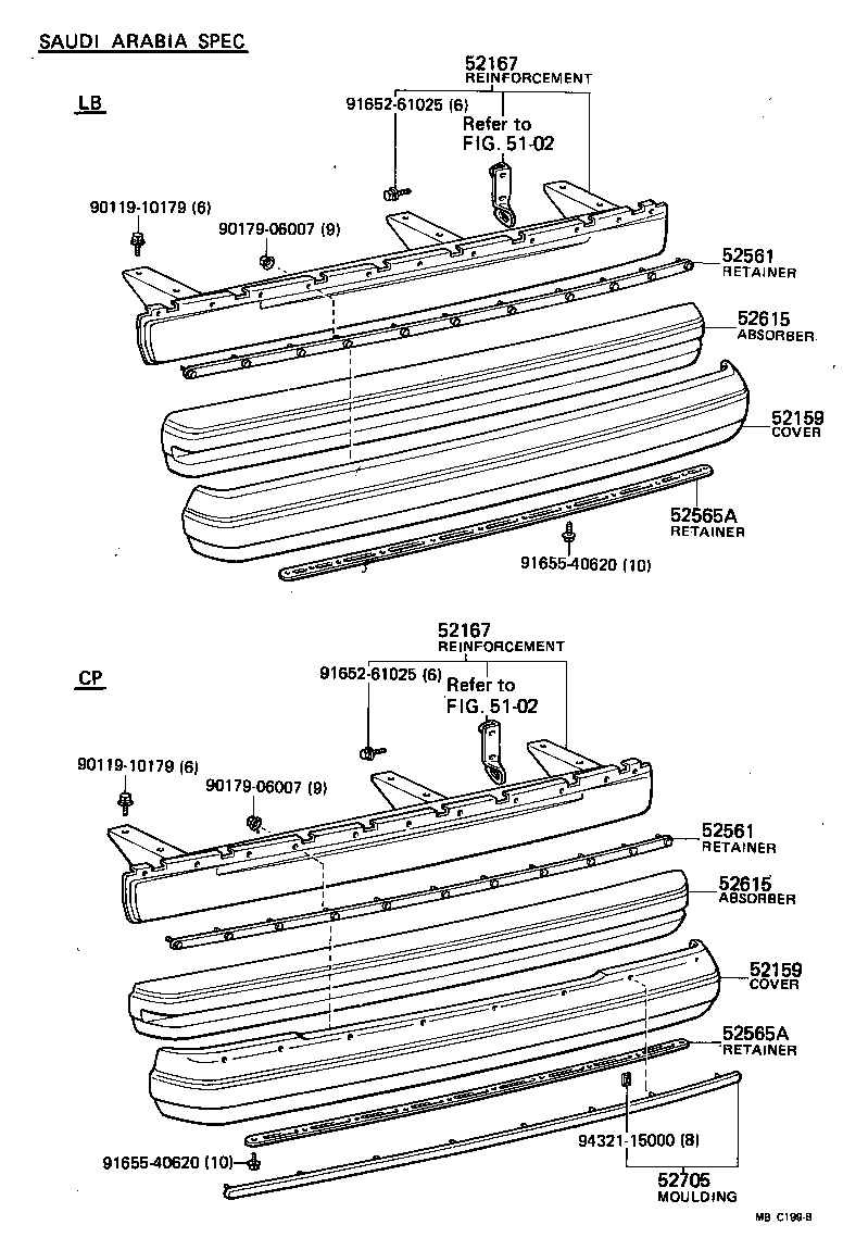 Rear Bumper & Bumper Stay