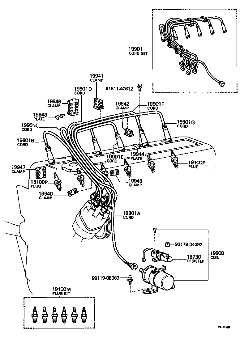 Ignition Coil Spark Plug Glow Plug