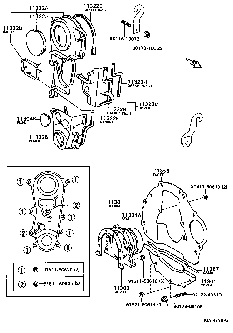 Timing Gear Cover & Rear End Plate