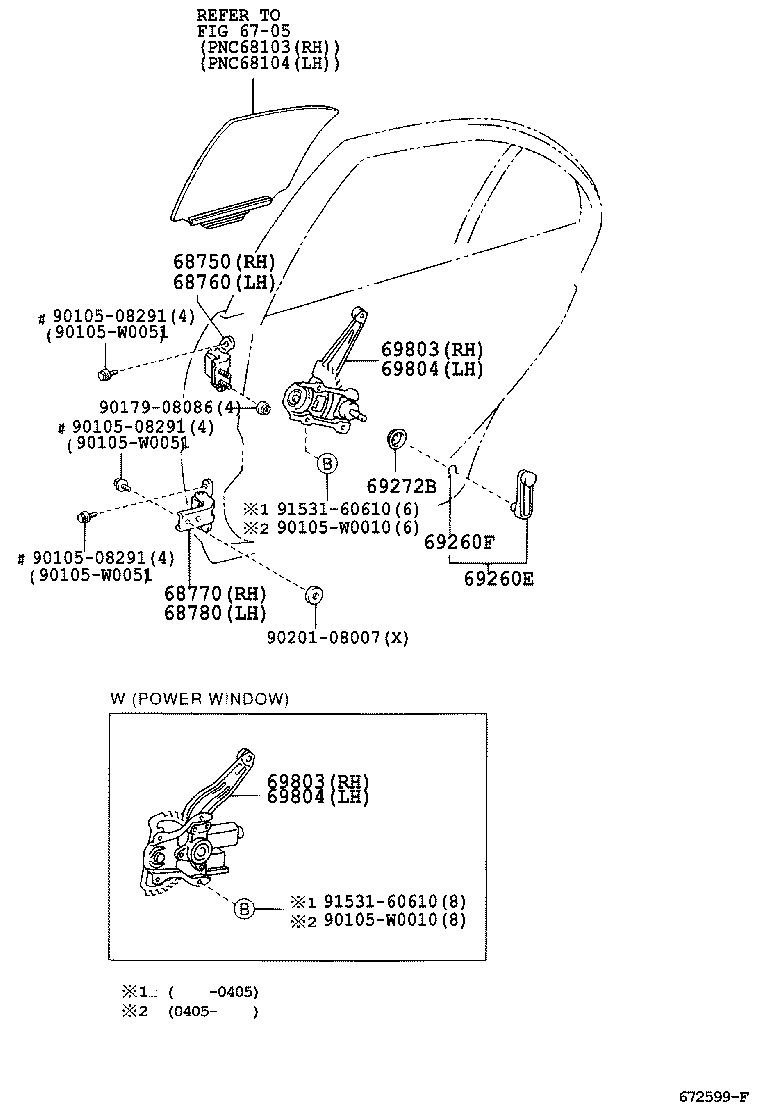 Rear Door Window Regulator Hinge
