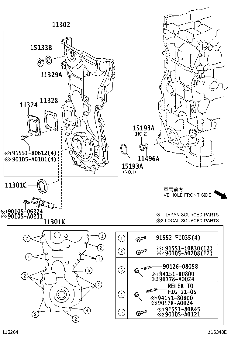 Timing Gear Cover & Rear End Plate