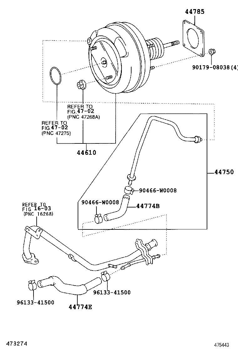 Refuerzo de freno y tubo de vacío