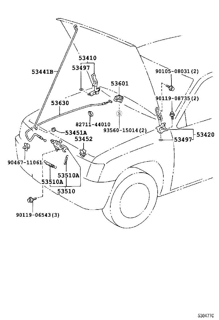 Hood Lock & Hinge