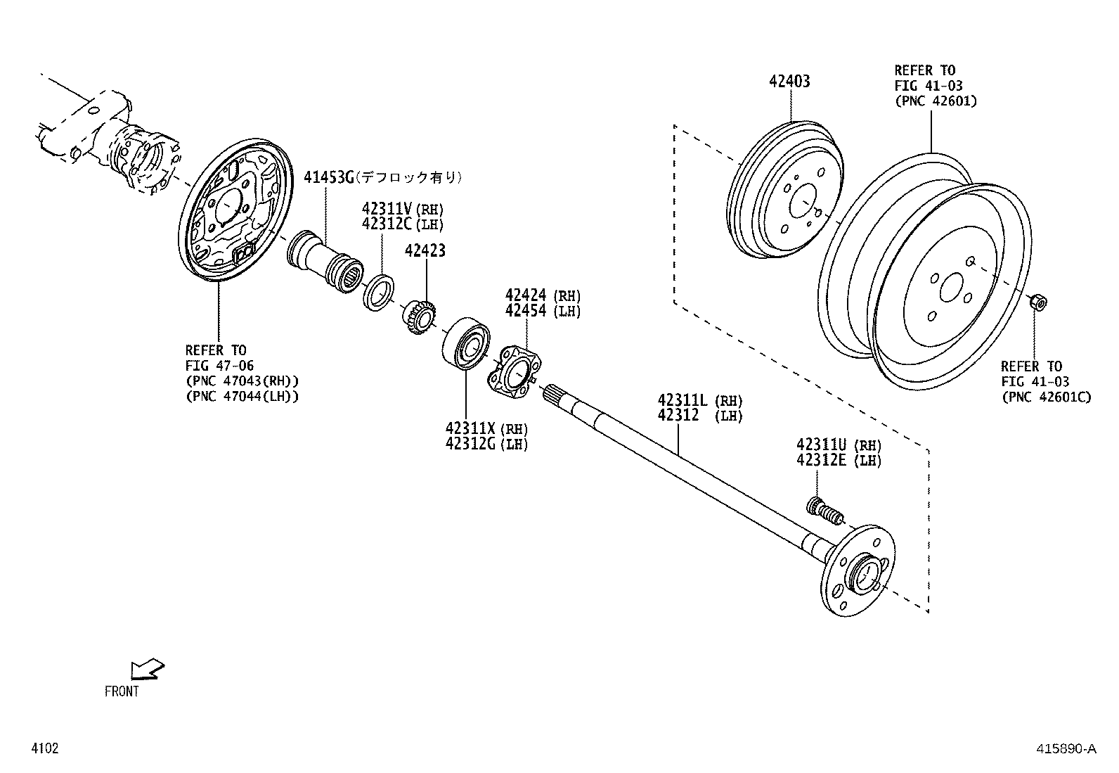 Rear Axle Shaft Hub