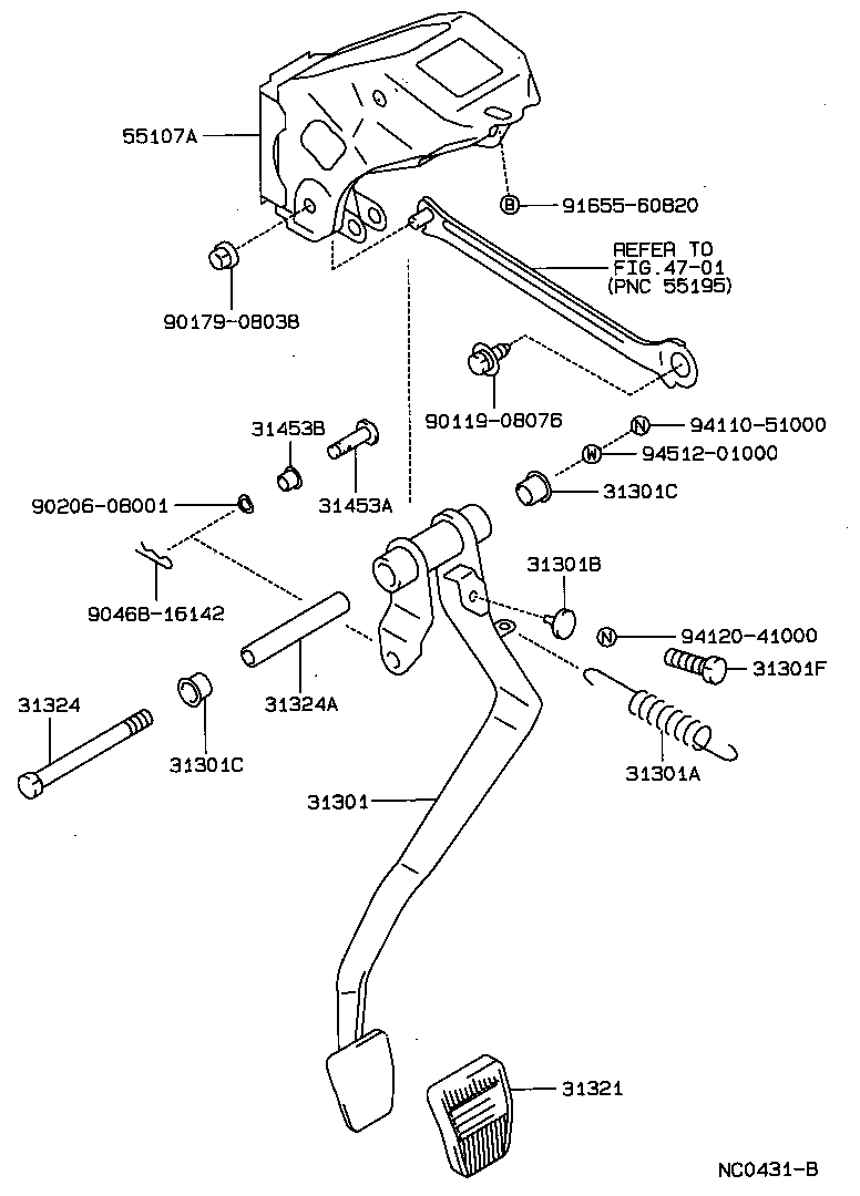 Manguera flexible del pedal del embrague