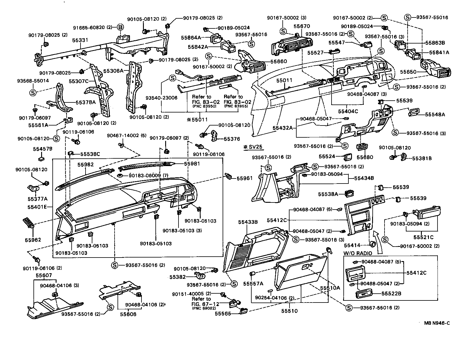 Instrument Panel Glove Compartment
