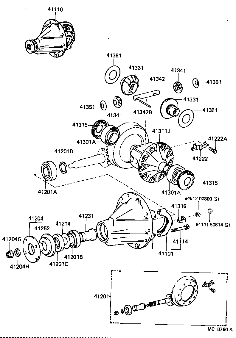 Rear Axle Housing Differential