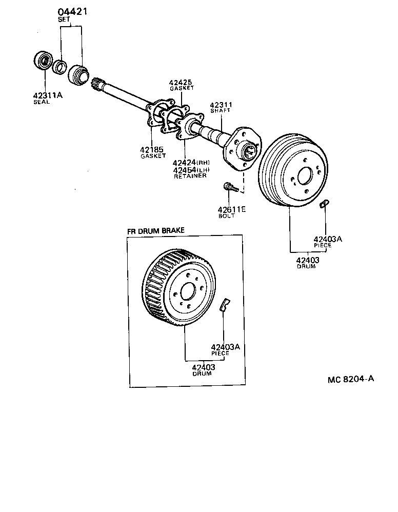 Rear Axle Shaft Hub