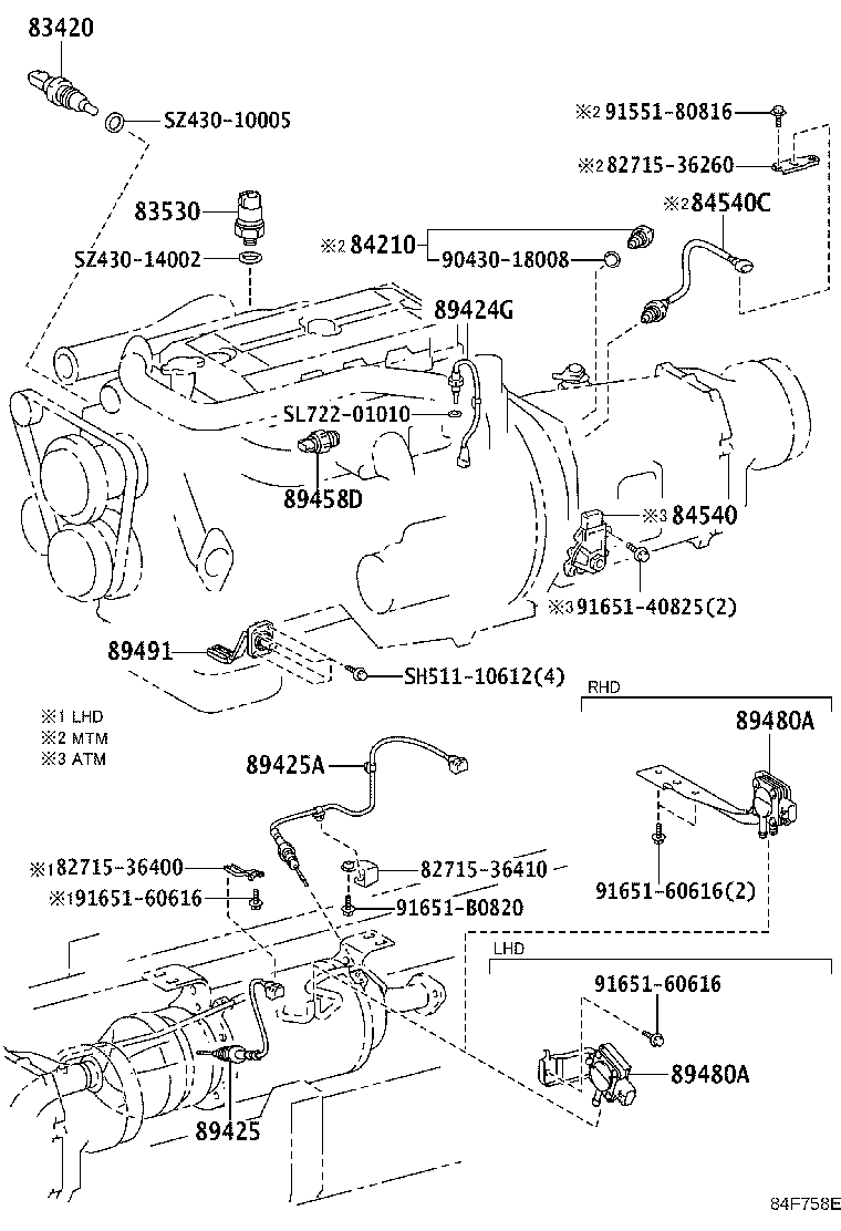 89458-e0030 Sensor, Fuel Pressure Toyota 