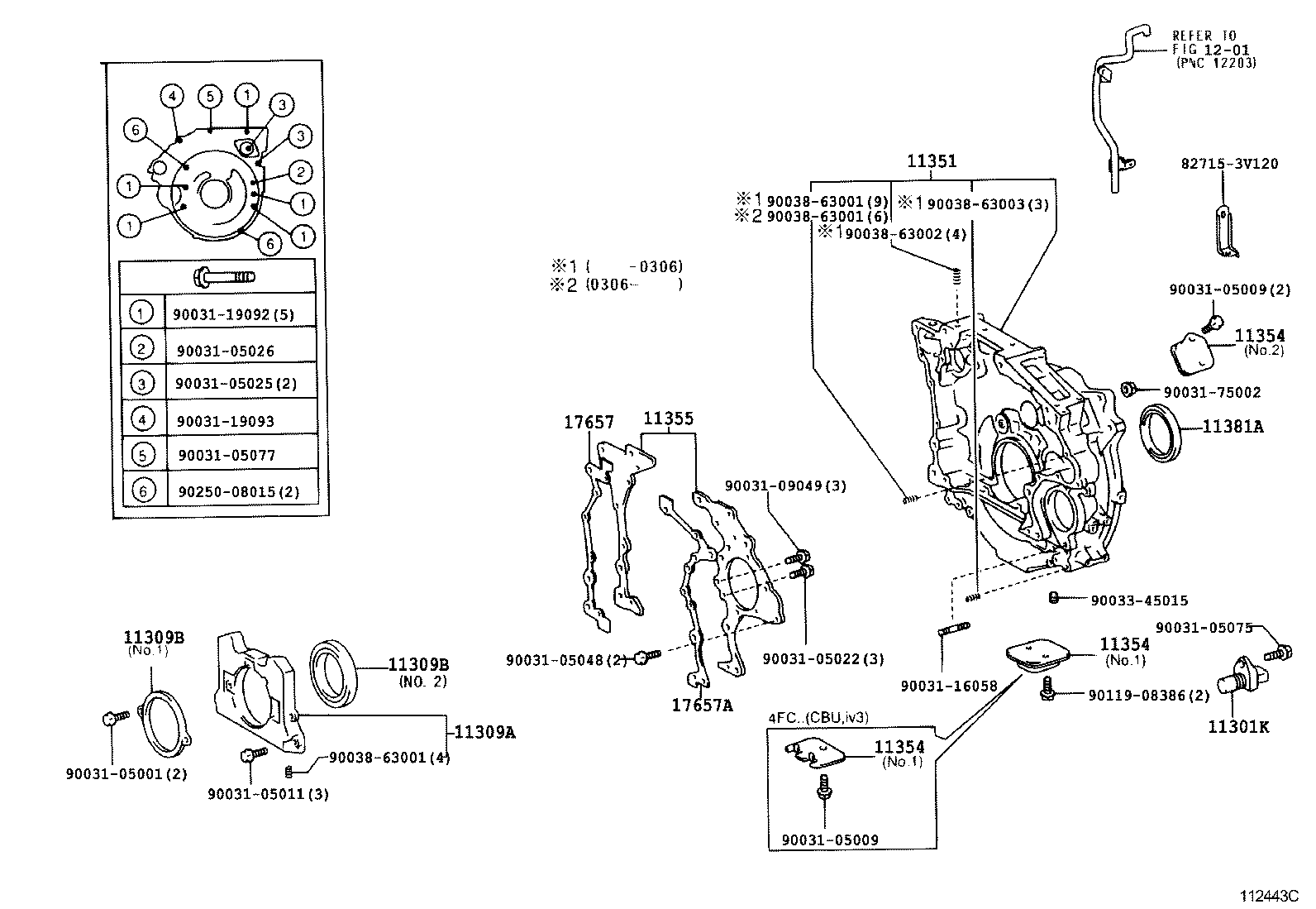 Timing Gear Cover & Rear End Plate
