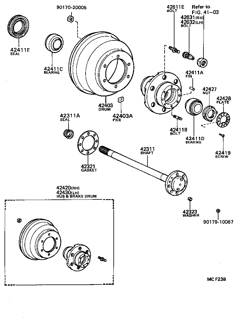 Rear Axle Shaft Hub