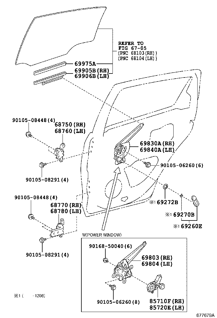 Rear Door Window Regulator Hinge