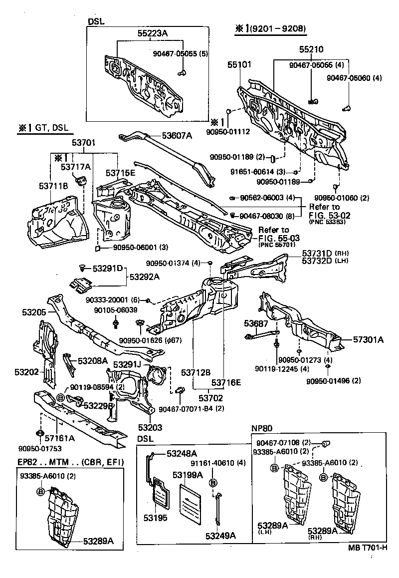 Front Fender Apron Dash Panel