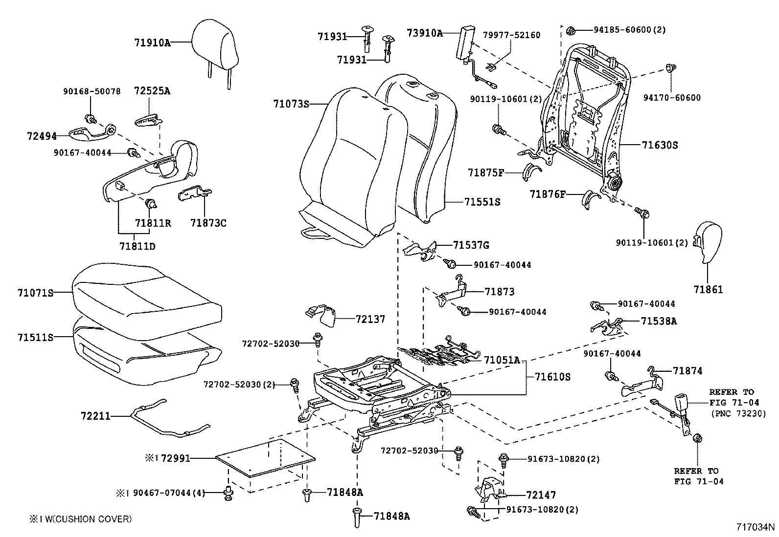 Asiento delantero y riel del asiento