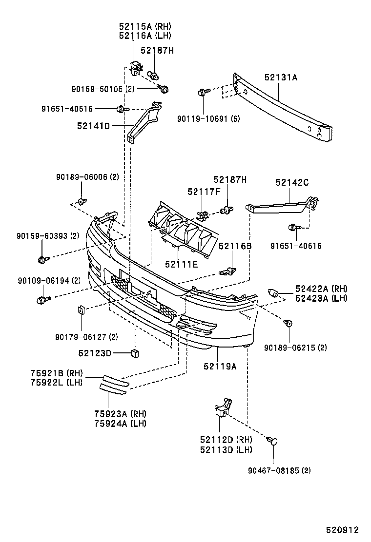 Front Bumper Bumper Stay