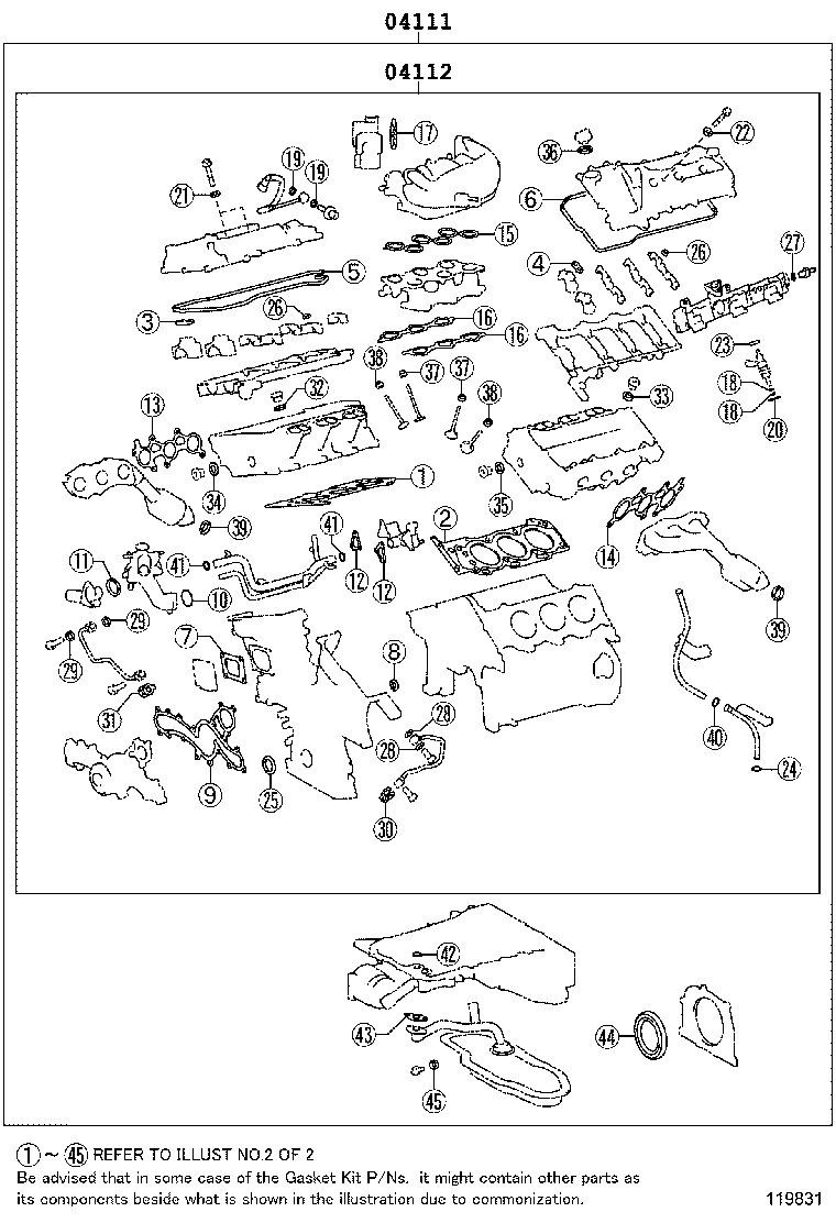 Engine Overhaul Gasket Kit