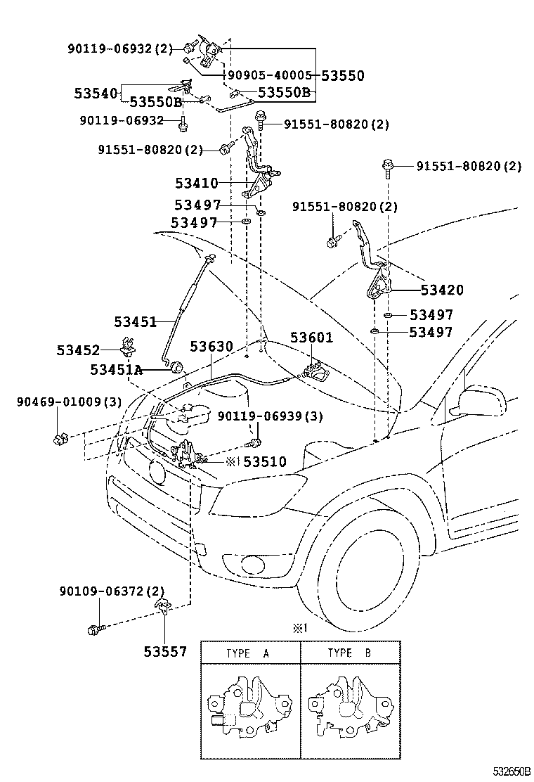 Hood Lock & Hinge