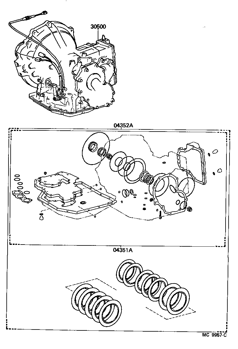 Conjunto de transmisión o transmisión y kit de juntas