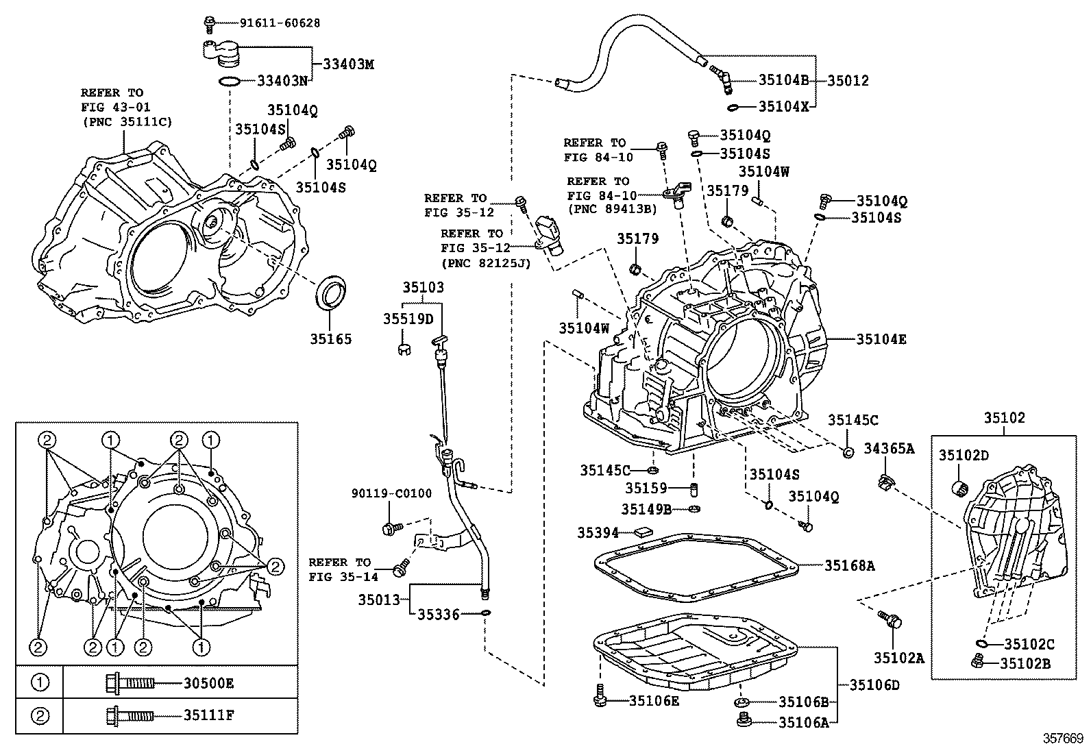 Transmission Case & Oil Pan