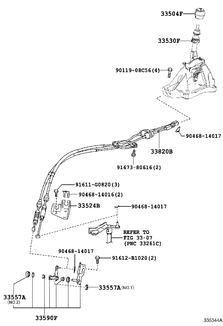 Shift Lever & Retainer