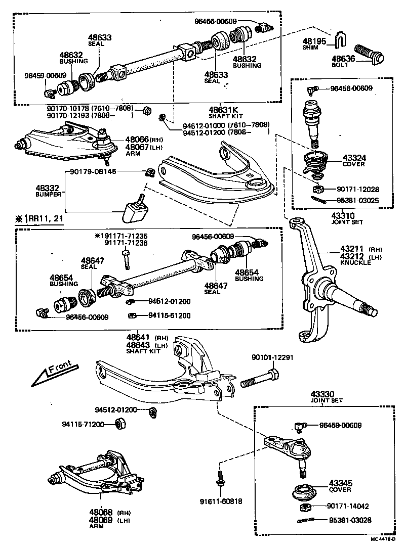 Front Axle Arm Steering Knuckle