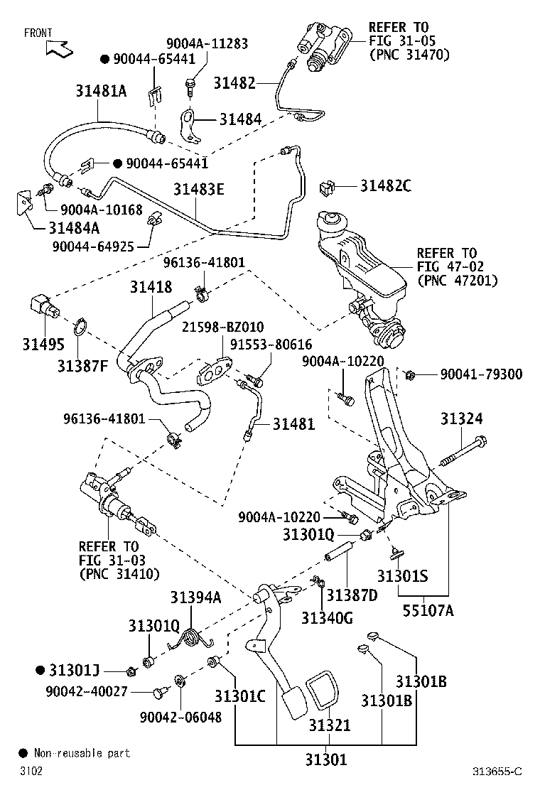 Clutch Pedal Flexible Hose