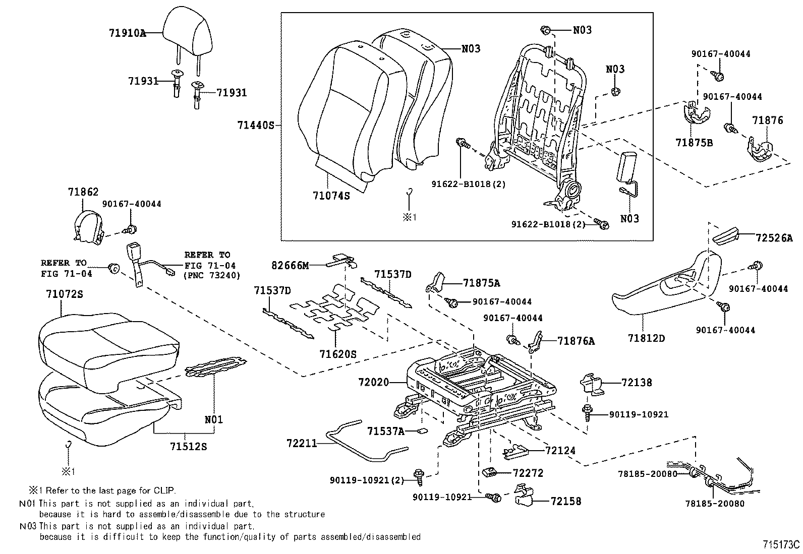 Front Seat & Seat Track