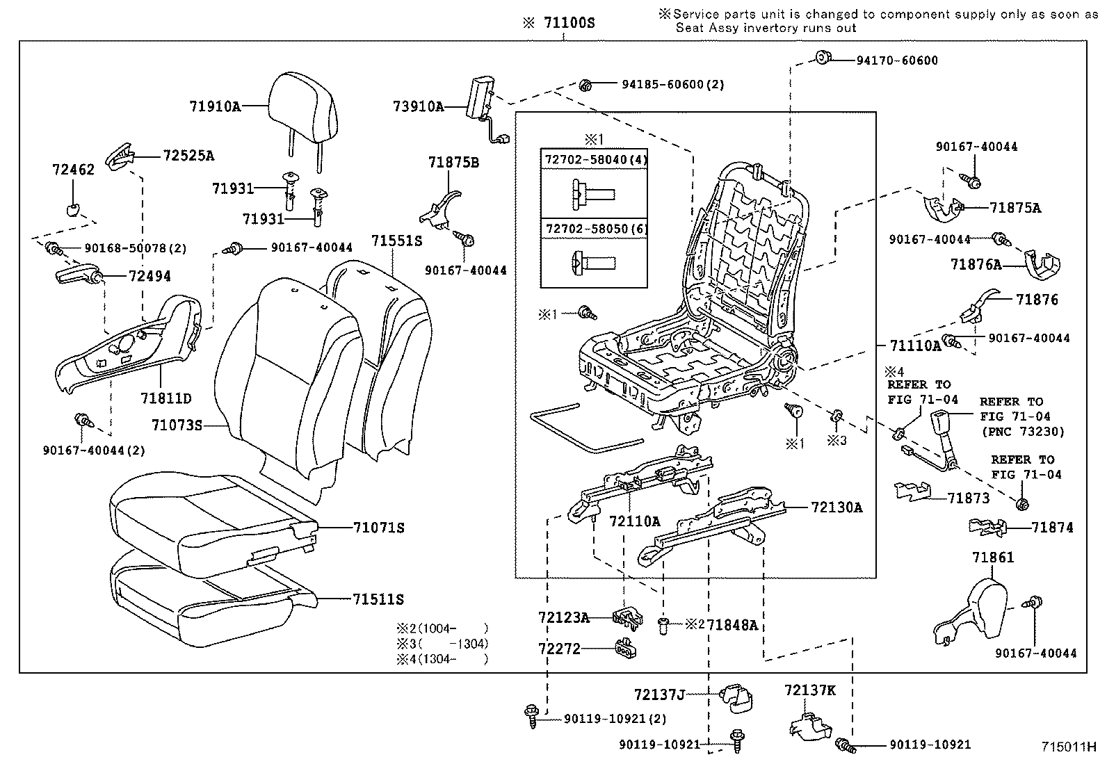 Asiento delantero y riel del asiento