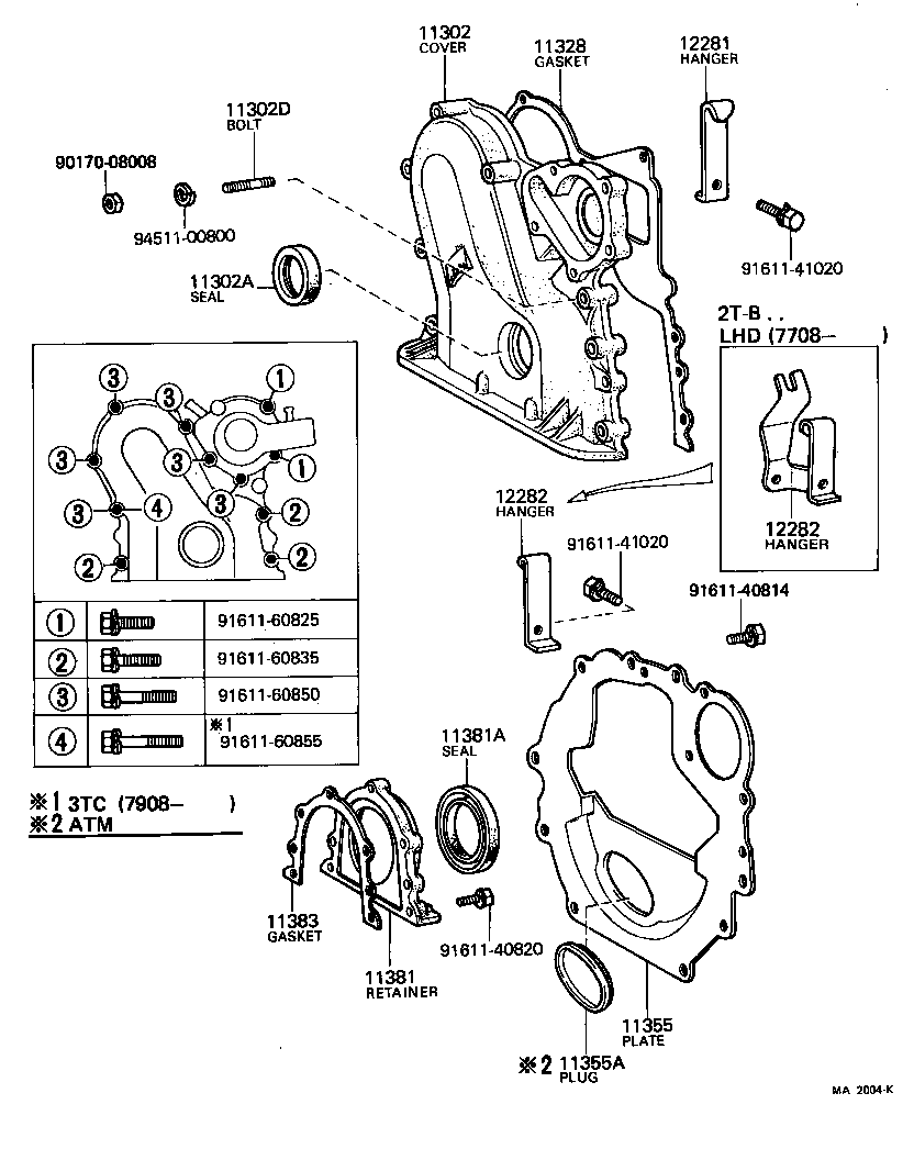 Timing Gear Cover & Rear End Plate