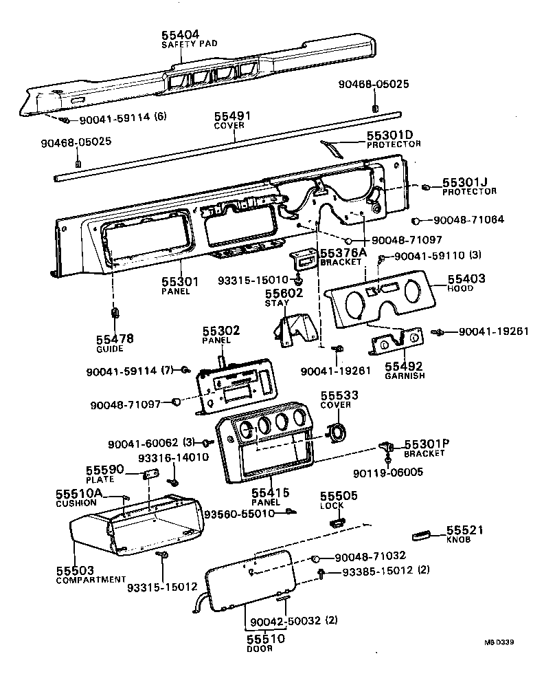 Instrument Panel Glove Compartment