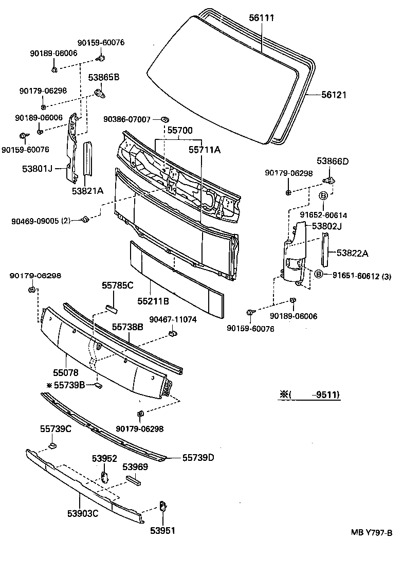 Front Panel & Windshield Glass
