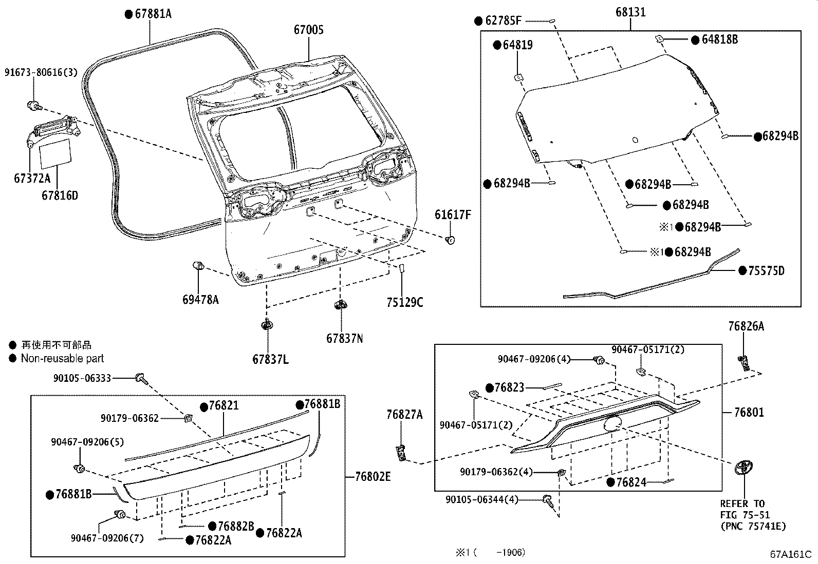 Vidrio del panel de la puerta trasera