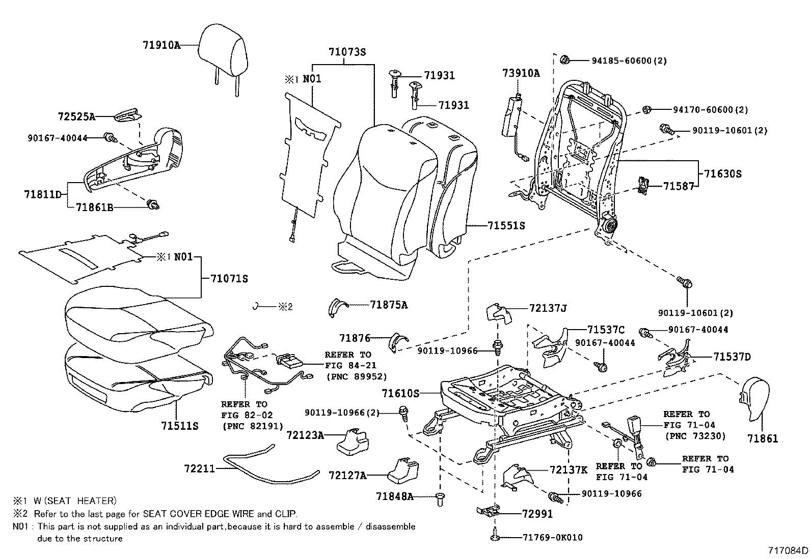 Asiento delantero y riel del asiento