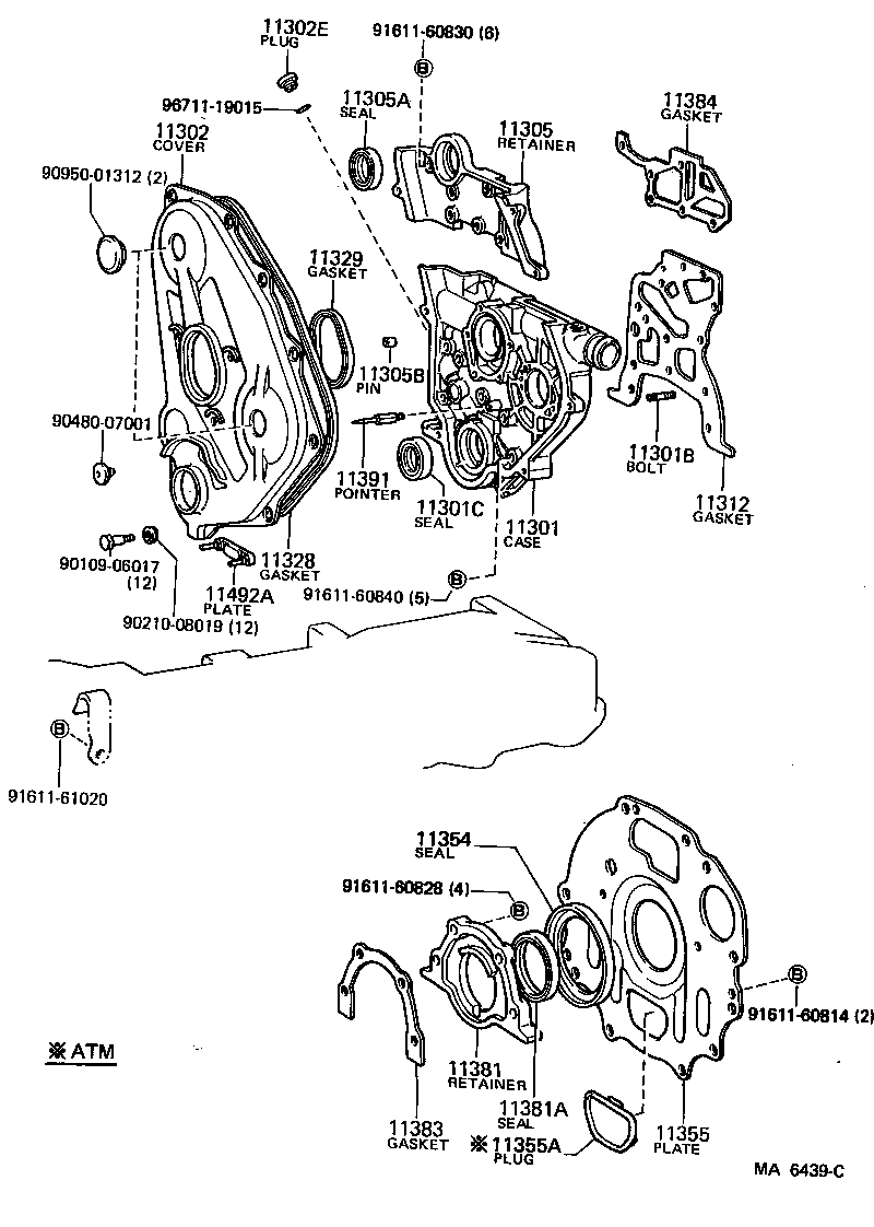 Timing Gear Cover & Rear End Plate