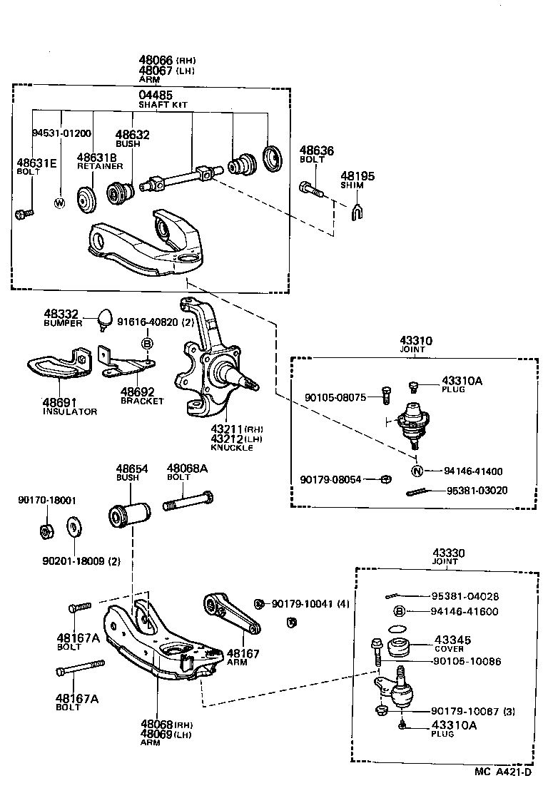 Front Axle Arm Steering Knuckle