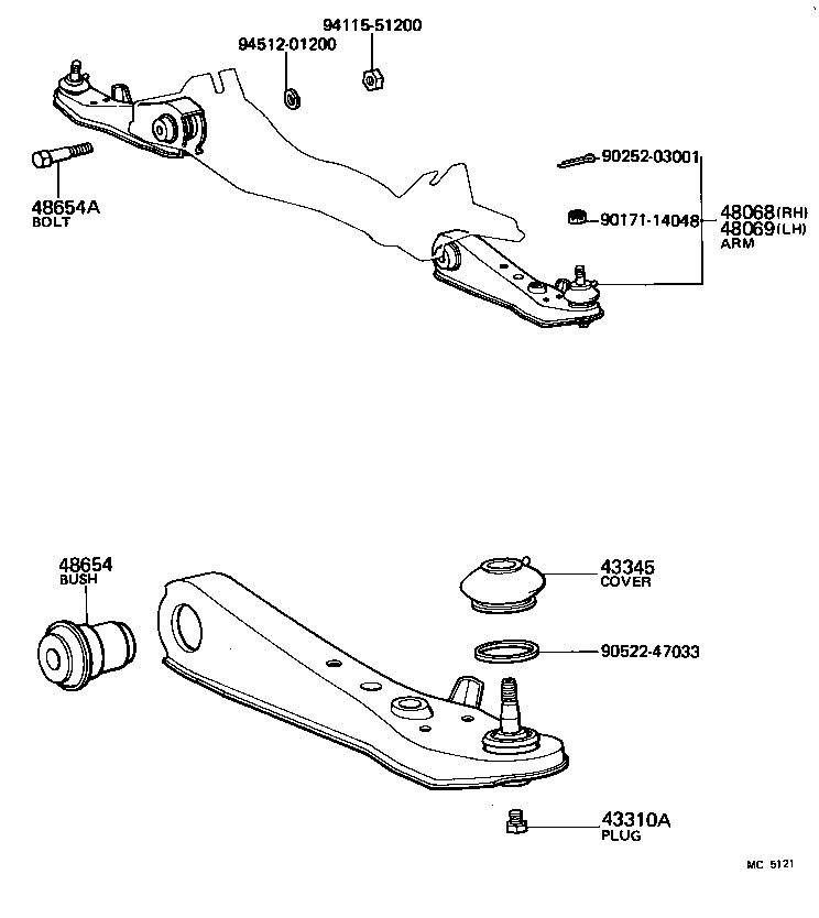 Front Axle Arm Steering Knuckle