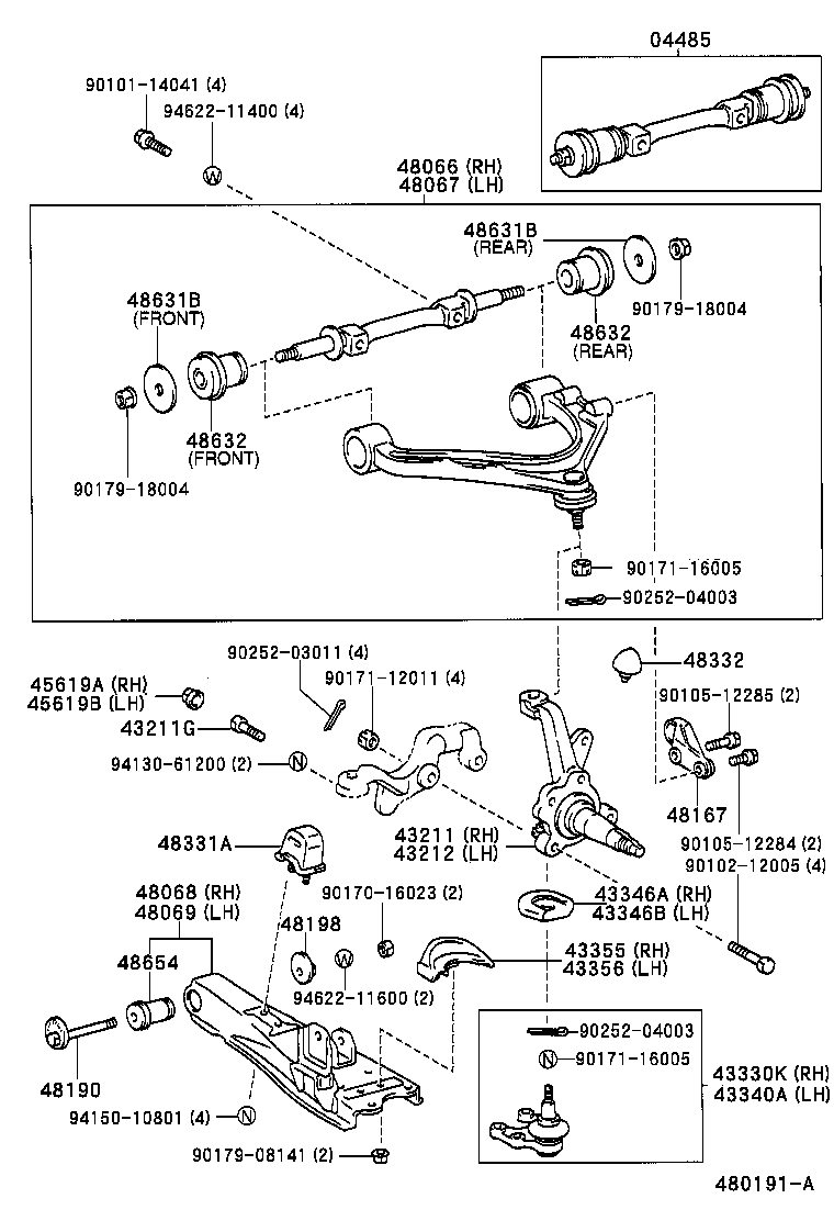 Front Axle Arm Steering Knuckle