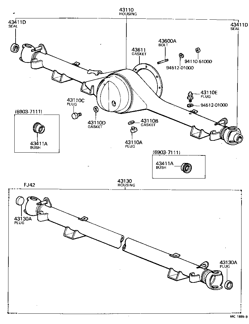 Front Axle Housing & Differential