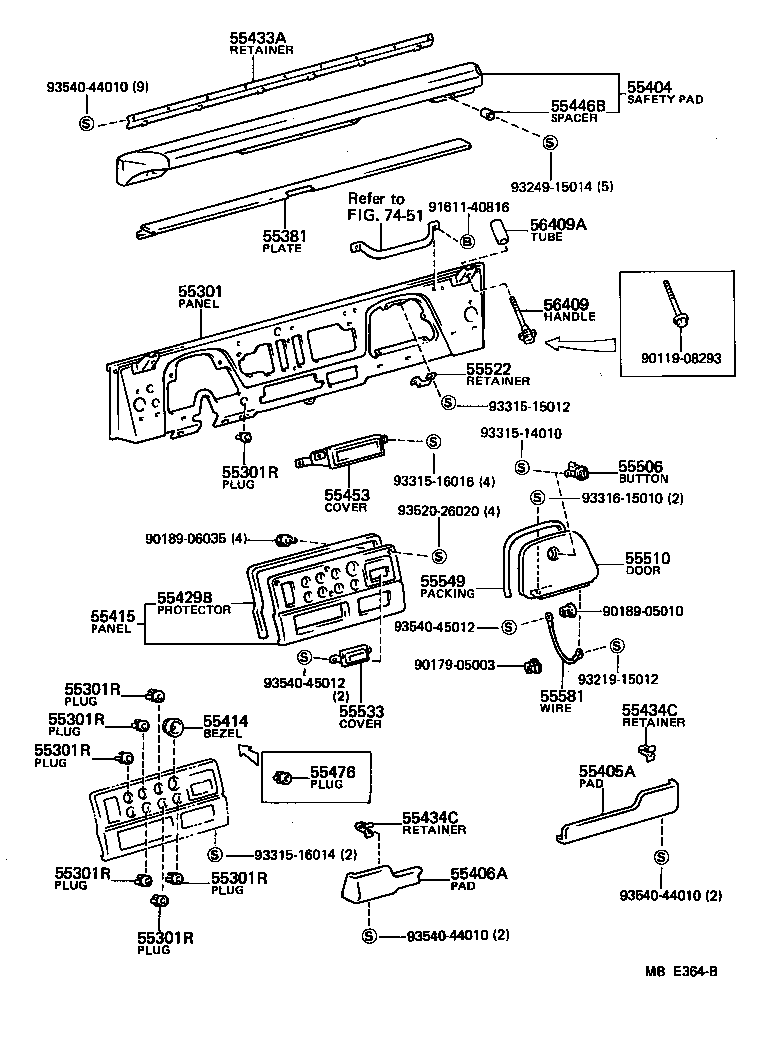 Instrument Panel Glove Compartment
