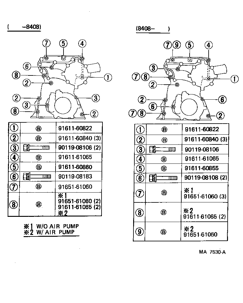 Timing Gear Cover & Rear End Plate