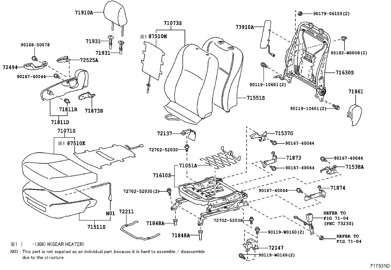 Front Seat & Seat Track